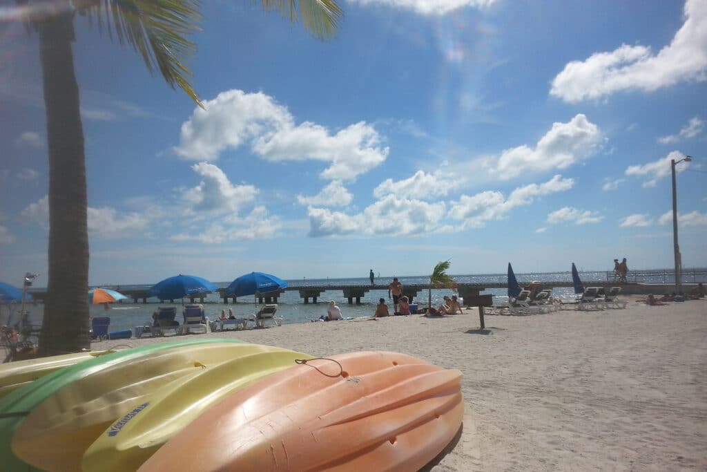 Key West - Fewer Tourists On The Beach  During Hurricane Season
