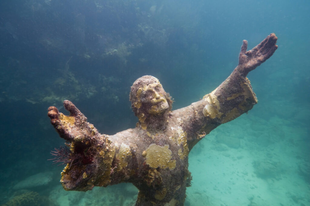 Christ Of The Abyss - Underwater Statue In John Pennekamp Coral Reef State Park